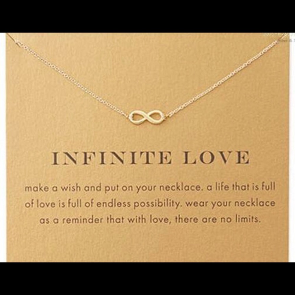 14k Gold Dipped Infinite Love Necklace - Picture 2 of 4